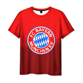 Мужская футболка 3D с принтом FC Bayern 2018 Paints , 100% полиэфир | прямой крой, круглый вырез горловины, длина до линии бедер | bayern | fc | бавария | спорт | спортивные | фк | футбол