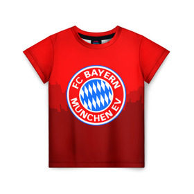 Детская футболка 3D с принтом FC Bayern 2018 Paints , 100% гипоаллергенный полиэфир | прямой крой, круглый вырез горловины, длина до линии бедер, чуть спущенное плечо, ткань немного тянется | bayern | fc | бавария | спорт | спортивные | фк | футбол