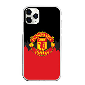 Чехол для iPhone 11 Pro Max матовый с принтом Manchester United 2018 Paints , Силикон |  | Тематика изображения на принте: fc | manchester united | манчестер юнайтед | спорт | спортивные | фк | футбол