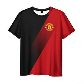 Мужская футболка 3D с принтом Manchester United Элита , 100% полиэфир | прямой крой, круглый вырез горловины, длина до линии бедер | fc | manchester united | манчестер юнайтед | спортивные | футбол