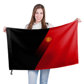 Флаг 3D с принтом Manchester United Элита , 100% полиэстер | плотность ткани — 95 г/м2, размер — 67 х 109 см. Принт наносится с одной стороны | Тематика изображения на принте: fc | manchester united | манчестер юнайтед | спортивные | футбол