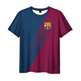 Мужская футболка 3D с принтом FC Barcelona 2018 Элита , 100% полиэфир | прямой крой, круглый вырез горловины, длина до линии бедер | Тематика изображения на принте: fc barcelona | fcb | барселона | спорт | спортивные | фк | футбол