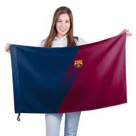Флаг 3D с принтом FC Barcelona 2018 Элита , 100% полиэстер | плотность ткани — 95 г/м2, размер — 67 х 109 см. Принт наносится с одной стороны | Тематика изображения на принте: fc barcelona | fcb | барселона | спорт | спортивные | фк | футбол