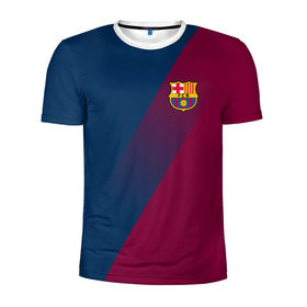 Мужская футболка 3D спортивная с принтом FC Barcelona 2018 Элита , 100% полиэстер с улучшенными характеристиками | приталенный силуэт, круглая горловина, широкие плечи, сужается к линии бедра | fc barcelona | fcb | барселона | спорт | спортивные | фк | футбол