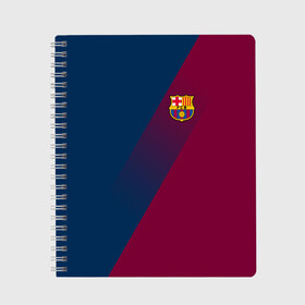Тетрадь с принтом FC Barcelona 2018 Элита , 100% бумага | 48 листов, плотность листов — 60 г/м2, плотность картонной обложки — 250 г/м2. Листы скреплены сбоку удобной пружинной спиралью. Уголки страниц и обложки скругленные. Цвет линий — светло-серый
 | fc barcelona | fcb | барселона | спорт | спортивные | фк | футбол