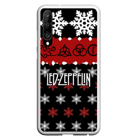 Чехол для Honor P30 с принтом Праздничный Led Zeppelin , Силикон | Область печати: задняя сторона чехла, без боковых панелей | Тематика изображения на принте: led zeppelin | блюз | группа | джимми пейдж | джон генри бонэм | джон пол джонс | знак | красный | лед зепелен | лед зеппелин | метал | надпись | новогодний | новый год | праздник | роберт плант | рождество