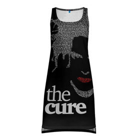 Платье-майка 3D с принтом The Cure , 100% полиэстер | полуприлегающий силуэт, широкие бретели, круглый вырез горловины, удлиненный подол сзади. | robert smith | rock band | the cure | uk | британия | роберт смит | рок группа