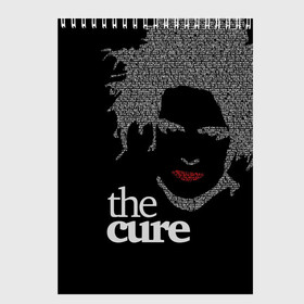 Скетчбук с принтом The Cure , 100% бумага
 | 48 листов, плотность листов — 100 г/м2, плотность картонной обложки — 250 г/м2. Листы скреплены сверху удобной пружинной спиралью | Тематика изображения на принте: robert smith | rock band | the cure | uk | британия | роберт смит | рок группа