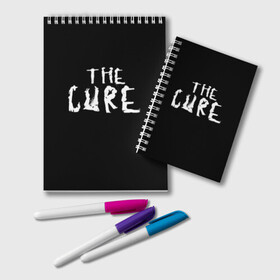 Блокнот с принтом The Cure , 100% бумага | 48 листов, плотность листов — 60 г/м2, плотность картонной обложки — 250 г/м2. Листы скреплены удобной пружинной спиралью. Цвет линий — светло-серый
 | Тематика изображения на принте: robert smith | rock band | the cure | uk | британия | роберт смит | рок группа