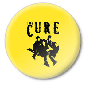 Значок с принтом The Cure ,  металл | круглая форма, металлическая застежка в виде булавки | Тематика изображения на принте: robert smith | rock band | the cure | uk | британия | роберт смит | рок группа