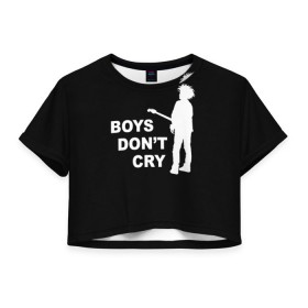 Женская футболка 3D укороченная с принтом The Cure , 100% полиэстер | круглая горловина, длина футболки до линии талии, рукава с отворотами | robert smith | rock band | the cure | uk | британия | роберт смит | рок группа