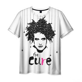 Мужская футболка 3D с принтом The Cure , 100% полиэфир | прямой крой, круглый вырез горловины, длина до линии бедер | robert smith | rock band | the cure | uk | британия | роберт смит | рок группа