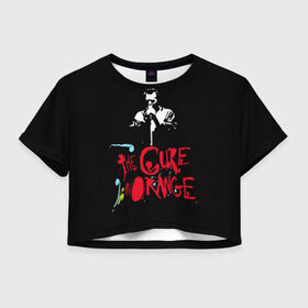 Женская футболка 3D укороченная с принтом The Cure , 100% полиэстер | круглая горловина, длина футболки до линии талии, рукава с отворотами | Тематика изображения на принте: robert smith | rock band | the cure | uk | британия | роберт смит | рок группа