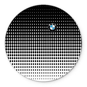 Коврик круглый с принтом BMW 2018 Black and White IV , резина и полиэстер | круглая форма, изображение наносится на всю лицевую часть | bmw | автомобильные | бмв | машины