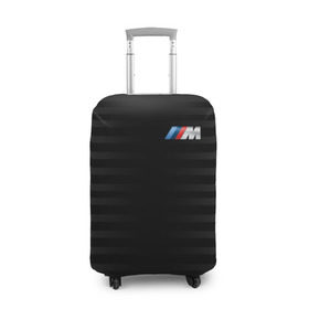 Чехол для чемодана 3D с принтом BMW M BLACK & GREY , 86% полиэфир, 14% спандекс | двустороннее нанесение принта, прорези для ручек и колес | bmw | автомобильные | бмв | машины