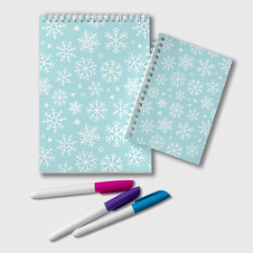 Блокнот с принтом Мелодия Рождества , 100% бумага | 48 листов, плотность листов — 60 г/м2, плотность картонной обложки — 250 г/м2. Листы скреплены удобной пружинной спиралью. Цвет линий — светло-серый
 | новый год | снег | снежинки