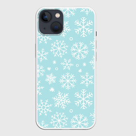 Чехол для iPhone 13 с принтом Мелодия Рождества ,  |  | Тематика изображения на принте: новый год | снег | снежинки