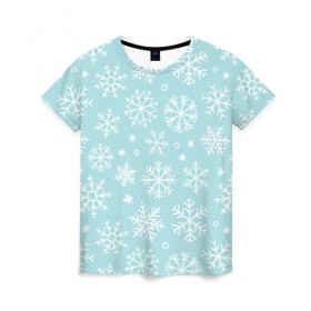 Женская футболка 3D с принтом Мелодия Рождества , 100% полиэфир ( синтетическое хлопкоподобное полотно) | прямой крой, круглый вырез горловины, длина до линии бедер | Тематика изображения на принте: новый год | снег | снежинки