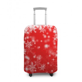 Чехол для чемодана 3D с принтом Новогоднее чудо 1 , 86% полиэфир, 14% спандекс | двустороннее нанесение принта, прорези для ручек и колес | новый год | снег | снежинки