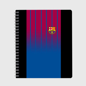 Тетрадь с принтом FC Barcelona 2018 , 100% бумага | 48 листов, плотность листов — 60 г/м2, плотность картонной обложки — 250 г/м2. Листы скреплены сбоку удобной пружинной спиралью. Уголки страниц и обложки скругленные. Цвет линий — светло-серый
 | Тематика изображения на принте: fc | fc barcelona | fcb | барселона | спорт | спортивные | футбол | футбольный клуб