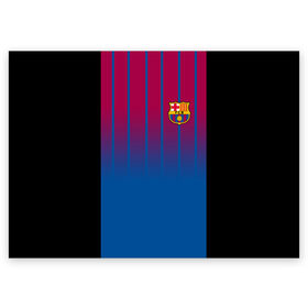 Поздравительная открытка с принтом FC Barcelona 2018 , 100% бумага | плотность бумаги 280 г/м2, матовая, на обратной стороне линовка и место для марки
 | fc | fc barcelona | fcb | барселона | спорт | спортивные | футбол | футбольный клуб