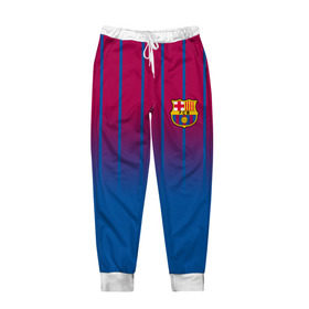 Мужские брюки 3D с принтом FC Barcelona 2018 , 100% полиэстер | манжеты по низу, эластичный пояс регулируется шнурком, по бокам два кармана без застежек, внутренняя часть кармана из мелкой сетки | fc | fc barcelona | fcb | барселона | спорт | спортивные | футбол | футбольный клуб