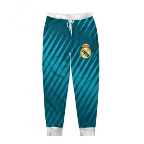 Мужские брюки 3D с принтом Real Madrid 2018 Sportwear , 100% полиэстер | манжеты по низу, эластичный пояс регулируется шнурком, по бокам два кармана без застежек, внутренняя часть кармана из мелкой сетки | Тематика изображения на принте: 