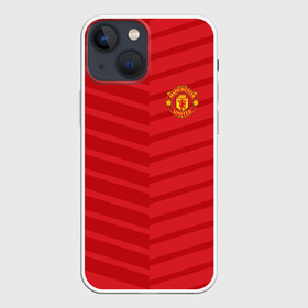 Чехол для iPhone 13 mini с принтом Manchester United 2018 Reverse ,  |  | emirates | fc | manchester united | геометрия | манчестер юнайтед | спорт | футбол | футбольный клуб | эмблема