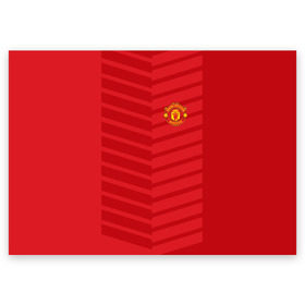Поздравительная открытка с принтом Manchester United 2018 Reverse , 100% бумага | плотность бумаги 280 г/м2, матовая, на обратной стороне линовка и место для марки
 | emirates | fc | manchester united | геометрия | манчестер юнайтед | спорт | футбол | футбольный клуб | эмблема