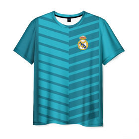 Мужская футболка 3D с принтом Real Madrid 2018 Reverse , 100% полиэфир | прямой крой, круглый вырез горловины, длина до линии бедер | emirates | fc | real madrid | геометрия | реал мадрид | спорт | футбол | футбольный клуб | эмблема