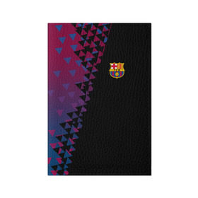 Обложка для паспорта матовая кожа с принтом FC Barcelona 2018 Премиум , натуральная матовая кожа | размер 19,3 х 13,7 см; прозрачные пластиковые крепления | 