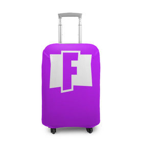 Чехол для чемодана 3D с принтом F Fortnite , 86% полиэфир, 14% спандекс | двустороннее нанесение принта, прорези для ручек и колес | fortnite