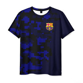 Мужская футболка 3D с принтом FC Barca 2018 Military Sport , 100% полиэфир | прямой крой, круглый вырез горловины, длина до линии бедер | Тематика изображения на принте: fc | fc barcelona | fcb |   | барселона | спорт | спортивные | фк | футбол