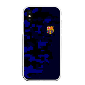 Чехол для iPhone XS Max матовый с принтом FC Barca 2018 Military Sport , Силикон | Область печати: задняя сторона чехла, без боковых панелей | fc | fc barcelona | fcb |   | барселона | спорт | спортивные | фк | футбол