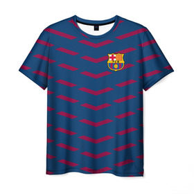 Мужская футболка 3D с принтом FC Barca 2018 Creative uniform , 100% полиэфир | прямой крой, круглый вырез горловины, длина до линии бедер | barcelona | fc | барселона | спорт | спортивные | фк | футбол