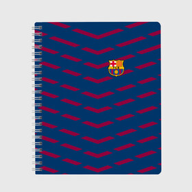 Тетрадь с принтом FC Barca 2018 Creative uniform , 100% бумага | 48 листов, плотность листов — 60 г/м2, плотность картонной обложки — 250 г/м2. Листы скреплены сбоку удобной пружинной спиралью. Уголки страниц и обложки скругленные. Цвет линий — светло-серый
 | Тематика изображения на принте: barcelona | fc | барселона | спорт | спортивные | фк | футбол