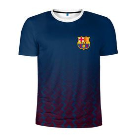 Мужская футболка 3D спортивная с принтом FC Barca 2018 Creative uniform , 100% полиэстер с улучшенными характеристиками | приталенный силуэт, круглая горловина, широкие плечи, сужается к линии бедра | fc | fc barcelona | fcb | барселона | спорт | спортивные | фк | футбол