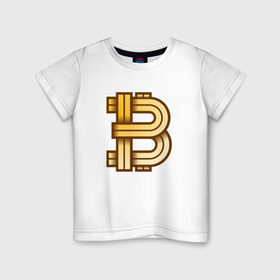 Детская футболка хлопок с принтом Bitcoin is a new era! , 100% хлопок | круглый вырез горловины, полуприлегающий силуэт, длина до линии бедер | bitcoin | btc | биткоин
