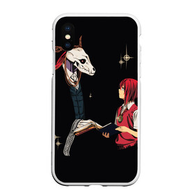 Чехол для iPhone XS Max матовый с принтом Mahou Tsukai no Yome , Силикон | Область печати: задняя сторона чехла, без боковых панелей | девушка | красные волосы | монстр | невеста чародея