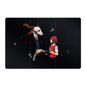 Магнитный плакат 3Х2 с принтом Mahou Tsukai no Yome , Полимерный материал с магнитным слоем | 6 деталей размером 9*9 см | Тематика изображения на принте: девушка | красные волосы | монстр | невеста чародея