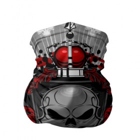 Бандана-труба 3D с принтом Рыцарь тьмы , 100% полиэстер, ткань с особыми свойствами — Activecool | плотность 150‒180 г/м2; хорошо тянется, но сохраняет форму | ад | брызги | дьявол | красный | монстр | череп