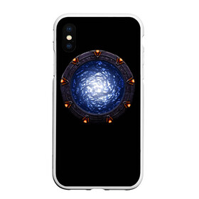 Чехол для iPhone XS Max матовый с принтом Stargate , Силикон | Область печати: задняя сторона чехла, без боковых панелей | Тематика изображения на принте: sg1 | wormhole | другие миры | зв1 | звёздные врата | кротовая нора | портал | тоннель | червоточина