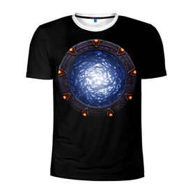 Мужская футболка 3D спортивная с принтом Stargate , 100% полиэстер с улучшенными характеристиками | приталенный силуэт, круглая горловина, широкие плечи, сужается к линии бедра | Тематика изображения на принте: sg1 | wormhole | другие миры | зв1 | звёздные врата | кротовая нора | портал | тоннель | червоточина