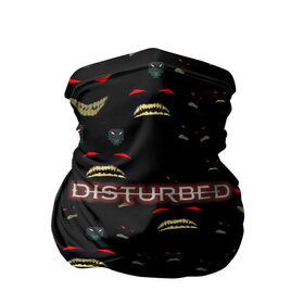 Бандана-труба 3D с принтом Disturbed , 100% полиэстер, ткань с особыми свойствами — Activecool | плотность 150‒180 г/м2; хорошо тянется, но сохраняет форму | 