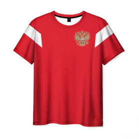 Мужская футболка 3D с принтом Россия чемпионат мира 2018 , 100% полиэфир | прямой крой, круглый вырез горловины, длина до линии бедер | championship | cup | russia | world | мира | мундиаль | россия | чемпионат