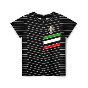 Детская футболка 3D с принтом Juventus 2018 Италия , 100% гипоаллергенный полиэфир | прямой крой, круглый вырез горловины, длина до линии бедер, чуть спущенное плечо, ткань немного тянется | Тематика изображения на принте: fc | juventus | спорт | спортивные | фк | футбол | ювентус