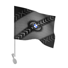 Флаг для автомобиля с принтом BMW Carboniferous 2018 , 100% полиэстер | Размер: 30*21 см | abstraction | carboniferous | карбон | текстуры