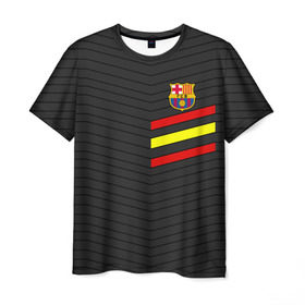 Мужская футболка 3D с принтом FC Barca 2018 Испания , 100% полиэфир | прямой крой, круглый вырез горловины, длина до линии бедер | fc | fc barcelona | fcb | барселона | спорт | спортивные | фк | футбол