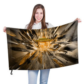 Флаг 3D с принтом PUBG Abstract 2 , 100% полиэстер | плотность ткани — 95 г/м2, размер — 67 х 109 см. Принт наносится с одной стороны | playerunknowns battlegrounds | pubg | шутеры