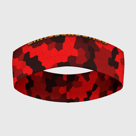 Повязка на голову 3D с принтом PUBG Red Military ,  |  | Тематика изображения на принте: battle royal | playerunknowns battlegrounds | pubg | пабг | пубг
